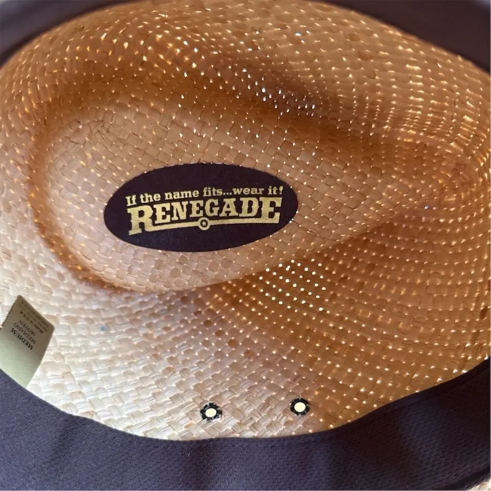 Renegade Made In The USA Unisex Western Straw Hat Removable Band